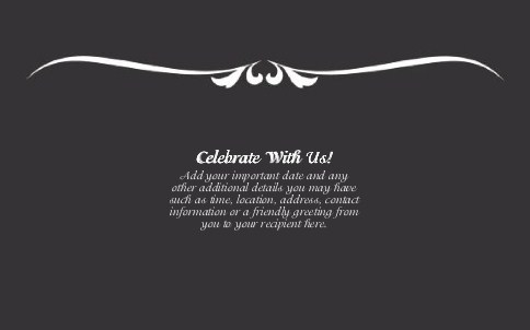 Classic Black and White Flourish Oversized Save the Date  Postcards