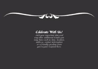 Classic Black and White Flourish Standard Sized Save the Date Postcards