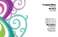 Curly Colours Full Colour Magnetic Business Cards