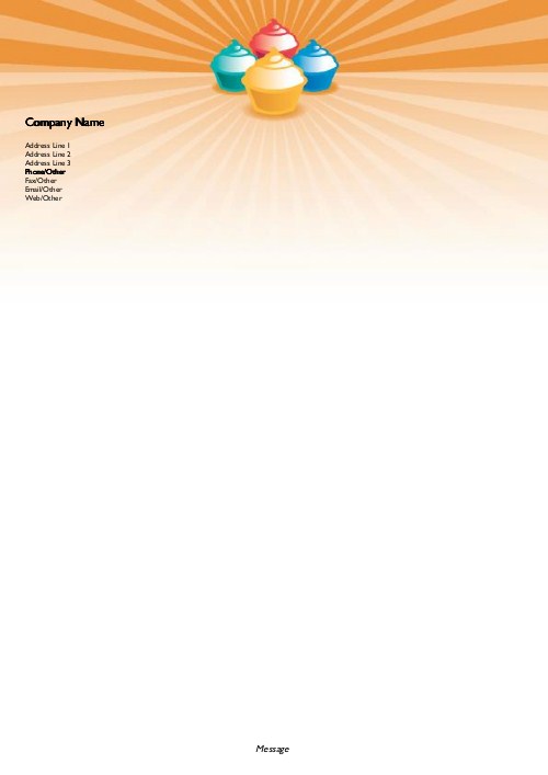 Dazzling Dessert A4 Letterhead
