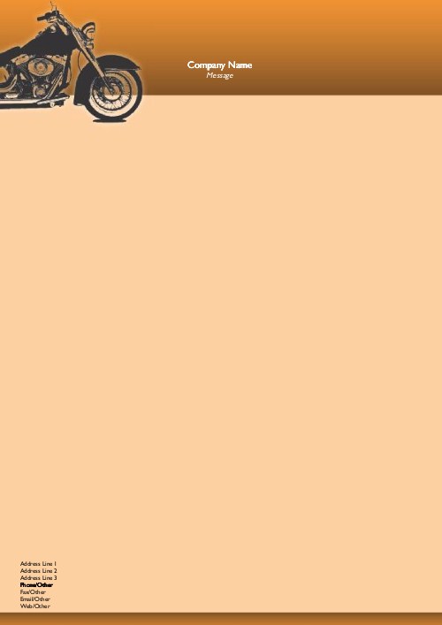 Born to Ride A4 Letterhead