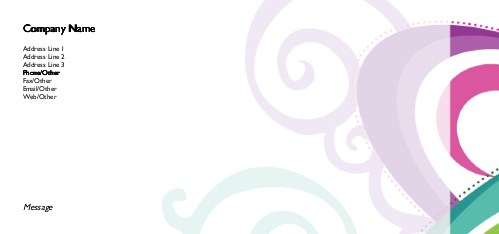 Curly Colours Full Colour Compliment Slips