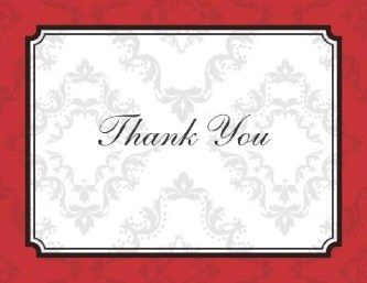 Hot Kiss Red Wedding Thank You Cards