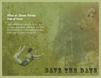 Paris Acrobtique Large Save the Date Magnets