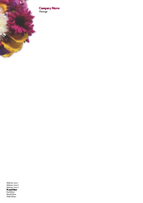 Blooming Big A4 Letterhead