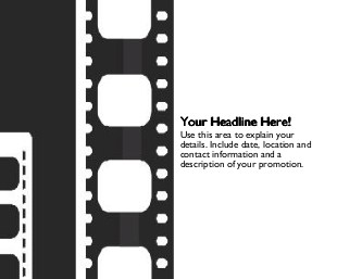 Cinema Film Strip Large Magnets