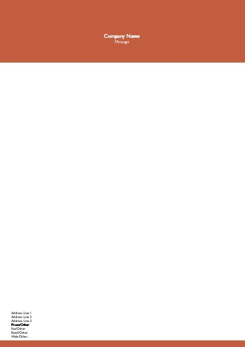 Terra Cotta A4 Letterhead