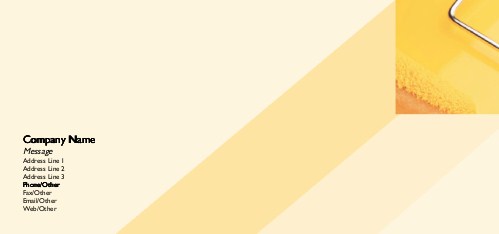 Yellow Paint Full Colour Compliment Slips