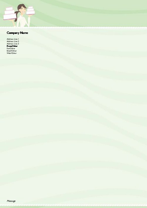 Buttercream Dream A4 Letterhead