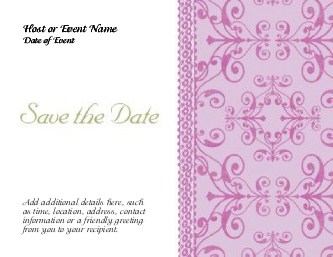 Dusty Rose Rendezvous Large Save the Date Magnets