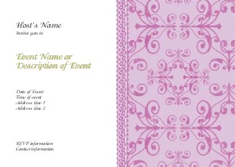 Dusty Rose Rendezvous Postcard Invitation-Standard