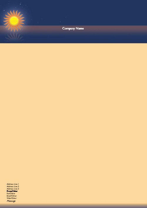 Heavenly Reflections A4 Letterhead