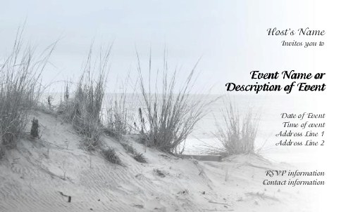 On the Dunes Postcard Invitation-Oversized