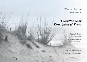 On the Dunes Postcard Invitation-Standard