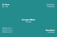 Solid Teal Full Colour Magnetic Business Cards