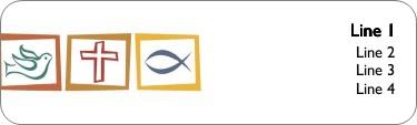 Symbols of Christianity Return Address Labels