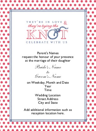 Tie It Up Wedding Invitations