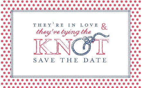 Tie It Up Oversized Save the Date  Postcards