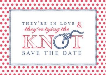 Tie It Up Standard Sized Save the Date Postcards