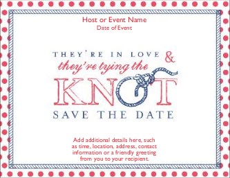 Tie It Up Large Save the Date Magnets
