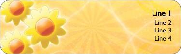 Daisy Sunburst Return Address Labels