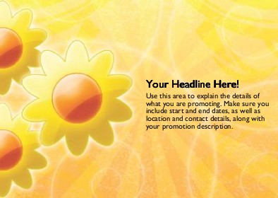 Daisy Sunburst Full Colour Standard Sized Postcards