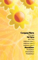 Daisy Sunburst Full Colour Business Cards