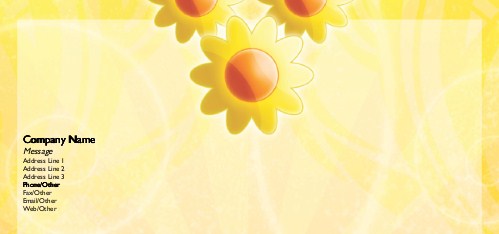Daisy Sunburst Full Colour Compliment Slips