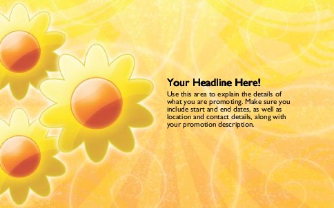 Daisy Sunburst Full Colour Oversized Postcards