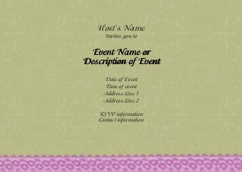 Dusty Rose Liaison Postcard Invitation-Standard