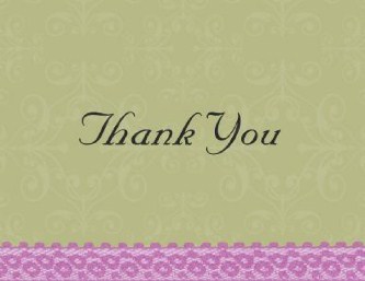 Dusty Rose Liaison Wedding Thank You Cards