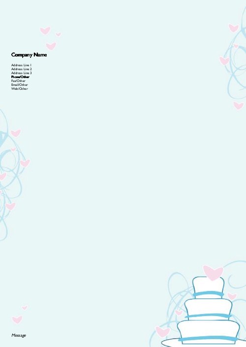 Fondant Dream A4 Letterhead
