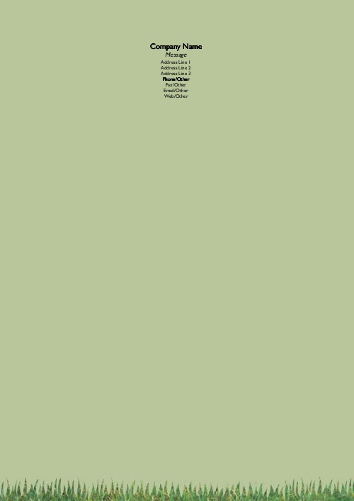 Grass is Greener A4 Letterhead