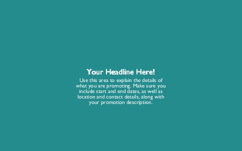 Solid Teal Full Colour Oversized Postcards