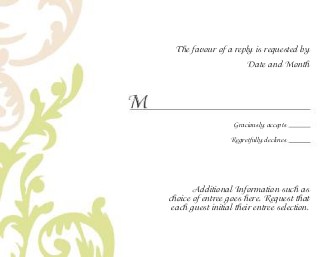 Elegant Swirl Reply Cards