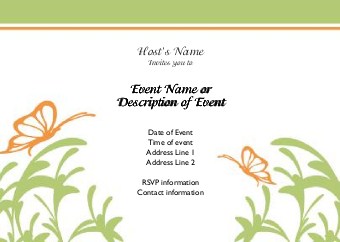 Garden Green Love Postcard Invitation-Standard