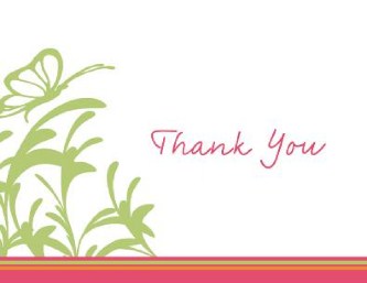 Garden Green Passion Wedding Thank You Cards