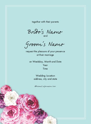Garden Luncheon Wedding Invitations