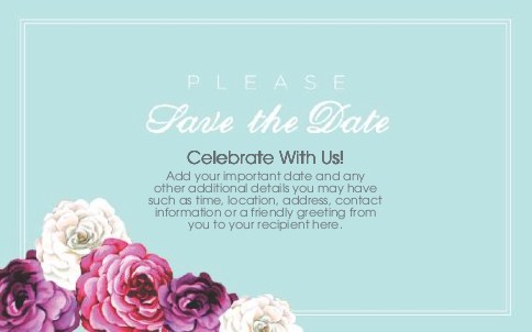 Garden Luncheon Oversized Save the Date  Postcards