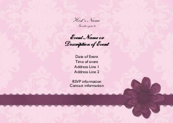 Plum Enchantment Postcard Invitation-Standard