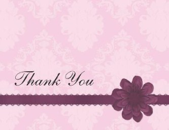 Plum Enchantment Wedding Thank You Cards
