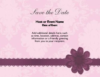 Plum Enchantment Large Save the Date Magnets