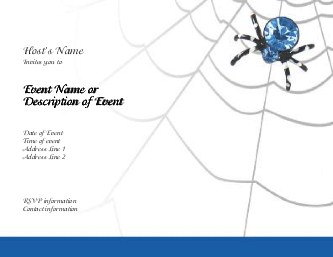 Spider in Web Hen Night Invitations