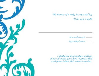 Tranquil Swirl Reply Cards