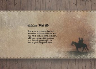 Western Affection Standard Sized Save the Date Postcards