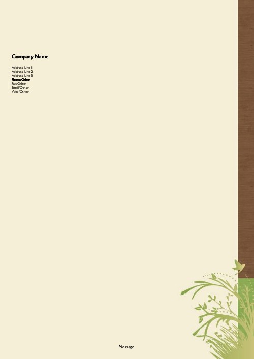 A Green Earth A4 Letterhead