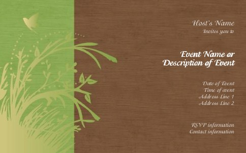 A Green Earth Postcard Invitation-Oversized