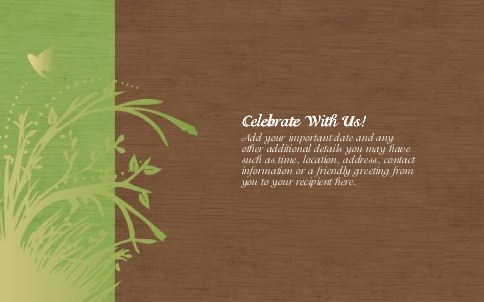 A Green Earth Oversized Save the Date  Postcards