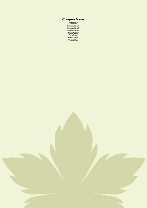 Business in Bloom A4 Letterhead