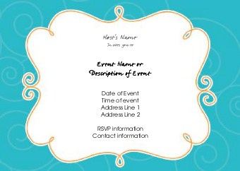 Turquoise Vows Postcard Invitation-Standard